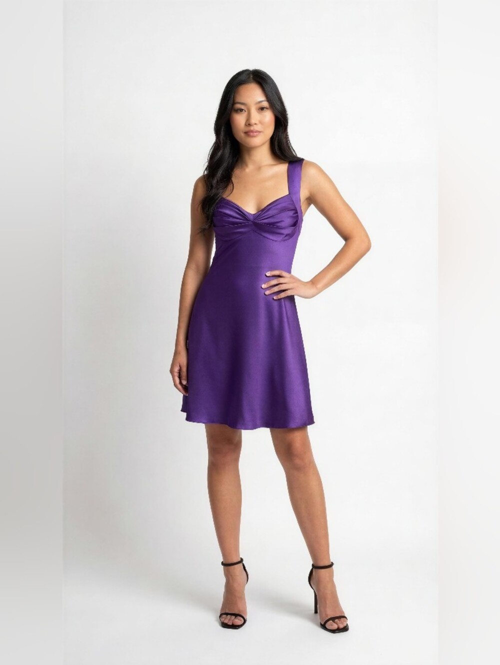 Calvin Klein Purple Satin Mini Dress SIZE P
